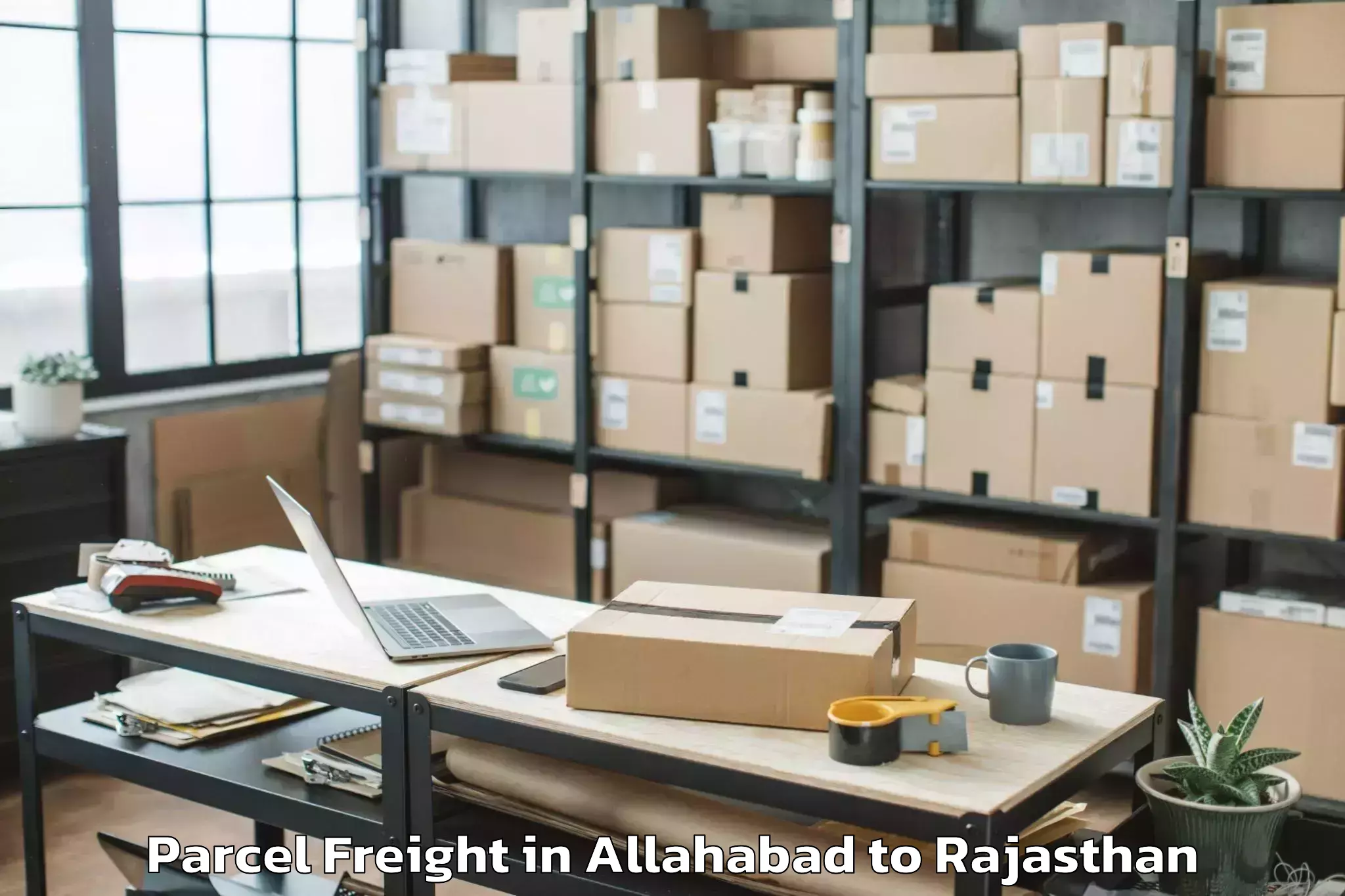 Allahabad to Sangam University Bhilwara Parcel Freight Booking